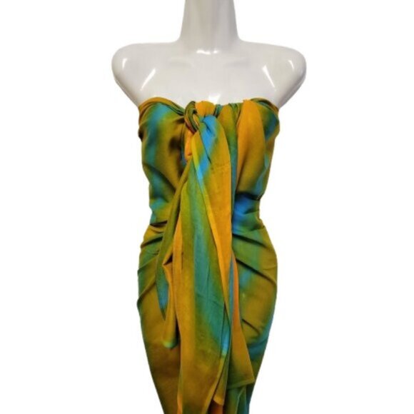 Womens Sarong Pareo Beach Cover Up Swimsuit Coverups Cotton Sarong TIE Wrap NEW - Picture 6 of 11